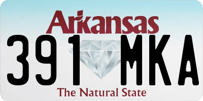 AR license plate 391MKA