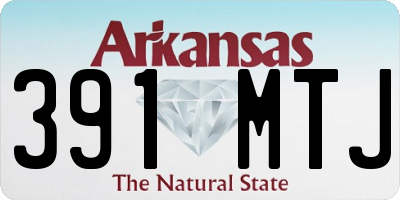 AR license plate 391MTJ