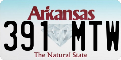 AR license plate 391MTW