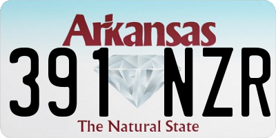 AR license plate 391NZR