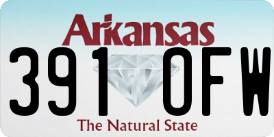AR license plate 391OFW