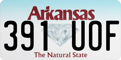 AR license plate 391UOF