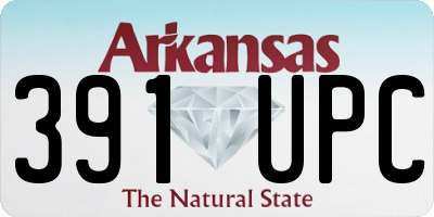AR license plate 391UPC