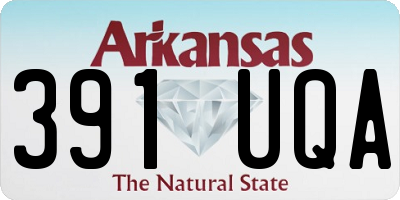 AR license plate 391UQA