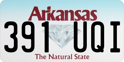 AR license plate 391UQI