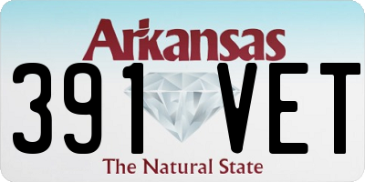 AR license plate 391VET