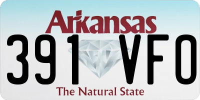 AR license plate 391VFO