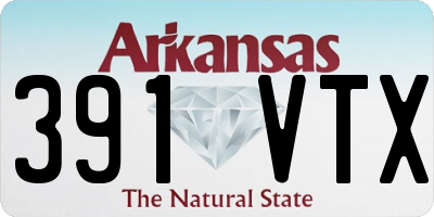 AR license plate 391VTX