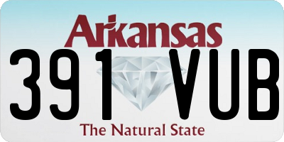 AR license plate 391VUB