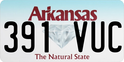 AR license plate 391VUC