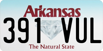 AR license plate 391VUL