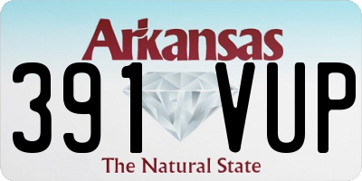 AR license plate 391VUP