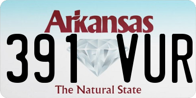 AR license plate 391VUR