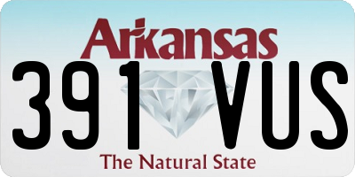 AR license plate 391VUS