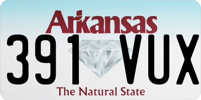 AR license plate 391VUX