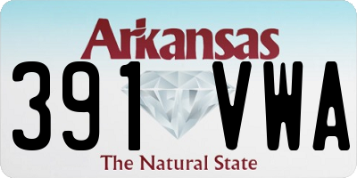 AR license plate 391VWA
