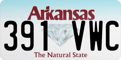 AR license plate 391VWC