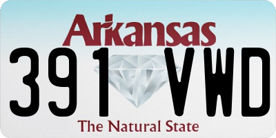 AR license plate 391VWD