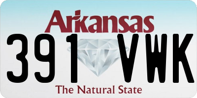 AR license plate 391VWK