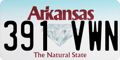 AR license plate 391VWN