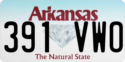 AR license plate 391VWO