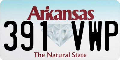 AR license plate 391VWP