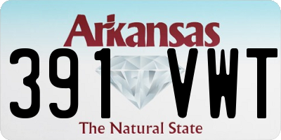 AR license plate 391VWT