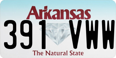 AR license plate 391VWW