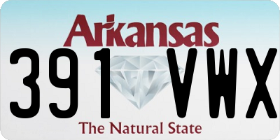 AR license plate 391VWX