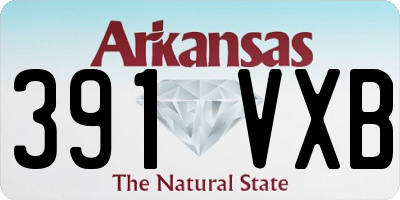 AR license plate 391VXB