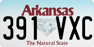 AR license plate 391VXC