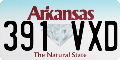 AR license plate 391VXD