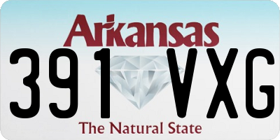 AR license plate 391VXG
