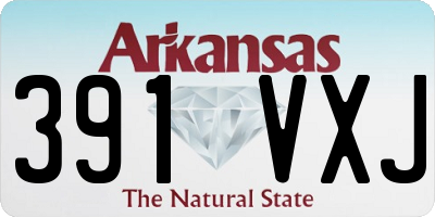 AR license plate 391VXJ