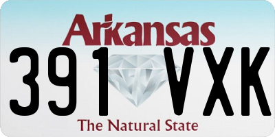 AR license plate 391VXK