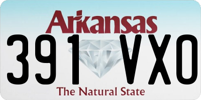 AR license plate 391VXO