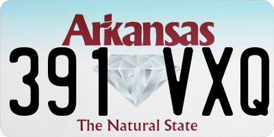 AR license plate 391VXQ