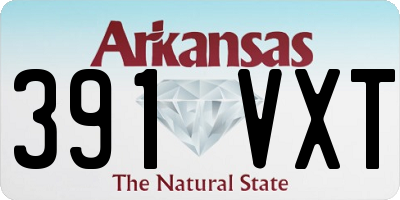 AR license plate 391VXT