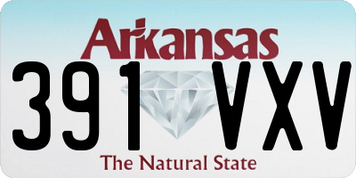 AR license plate 391VXV