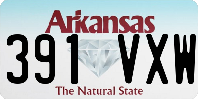 AR license plate 391VXW