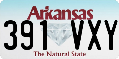 AR license plate 391VXY