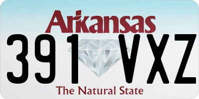 AR license plate 391VXZ