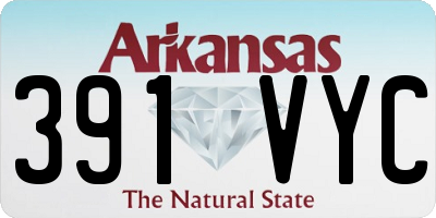 AR license plate 391VYC