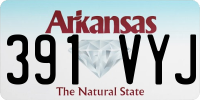 AR license plate 391VYJ