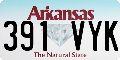 AR license plate 391VYK