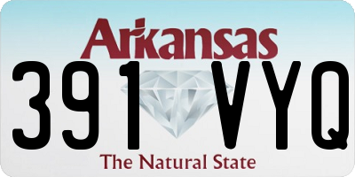AR license plate 391VYQ