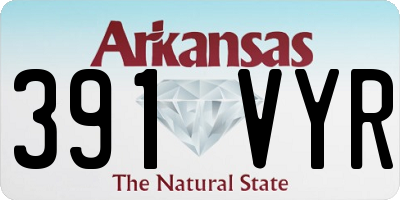AR license plate 391VYR