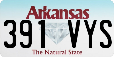 AR license plate 391VYS
