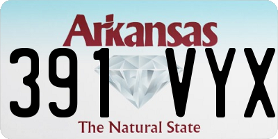 AR license plate 391VYX
