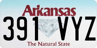 AR license plate 391VYZ